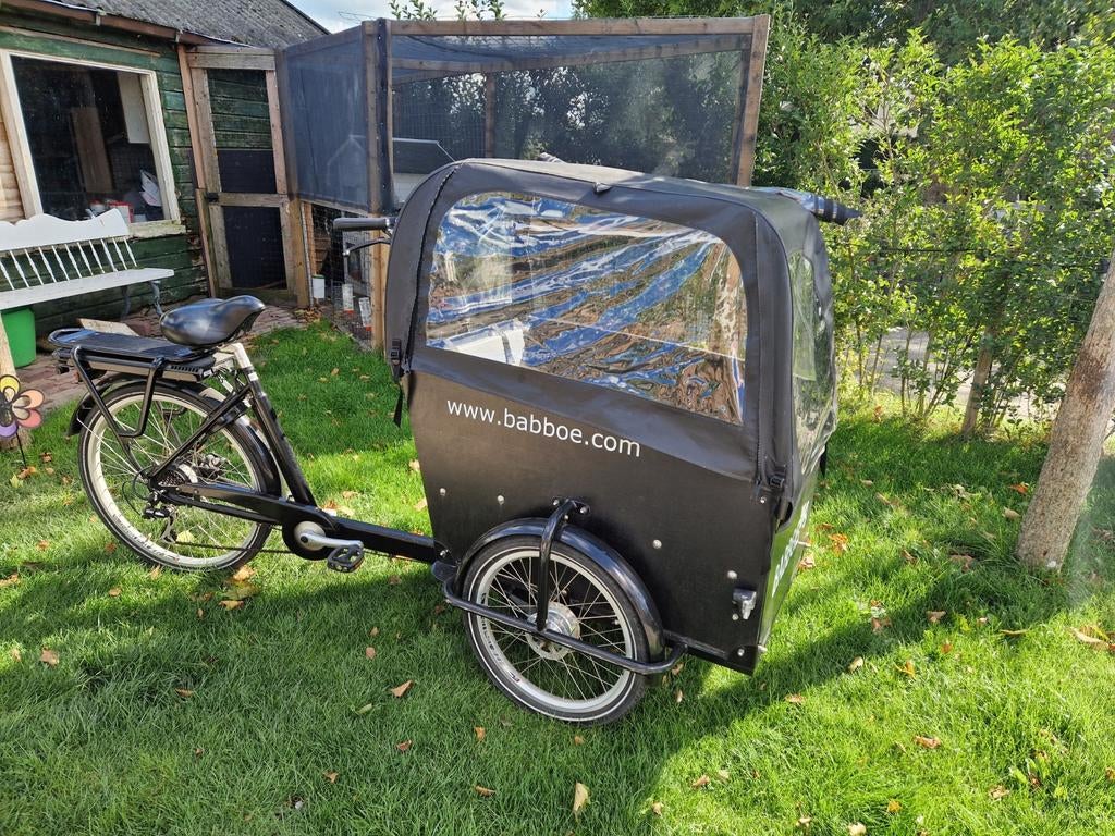 Babboe Big elektrische bakfiets, 4 kinderen of meer, Huif, Zo goed als nieuw, Ophalen
