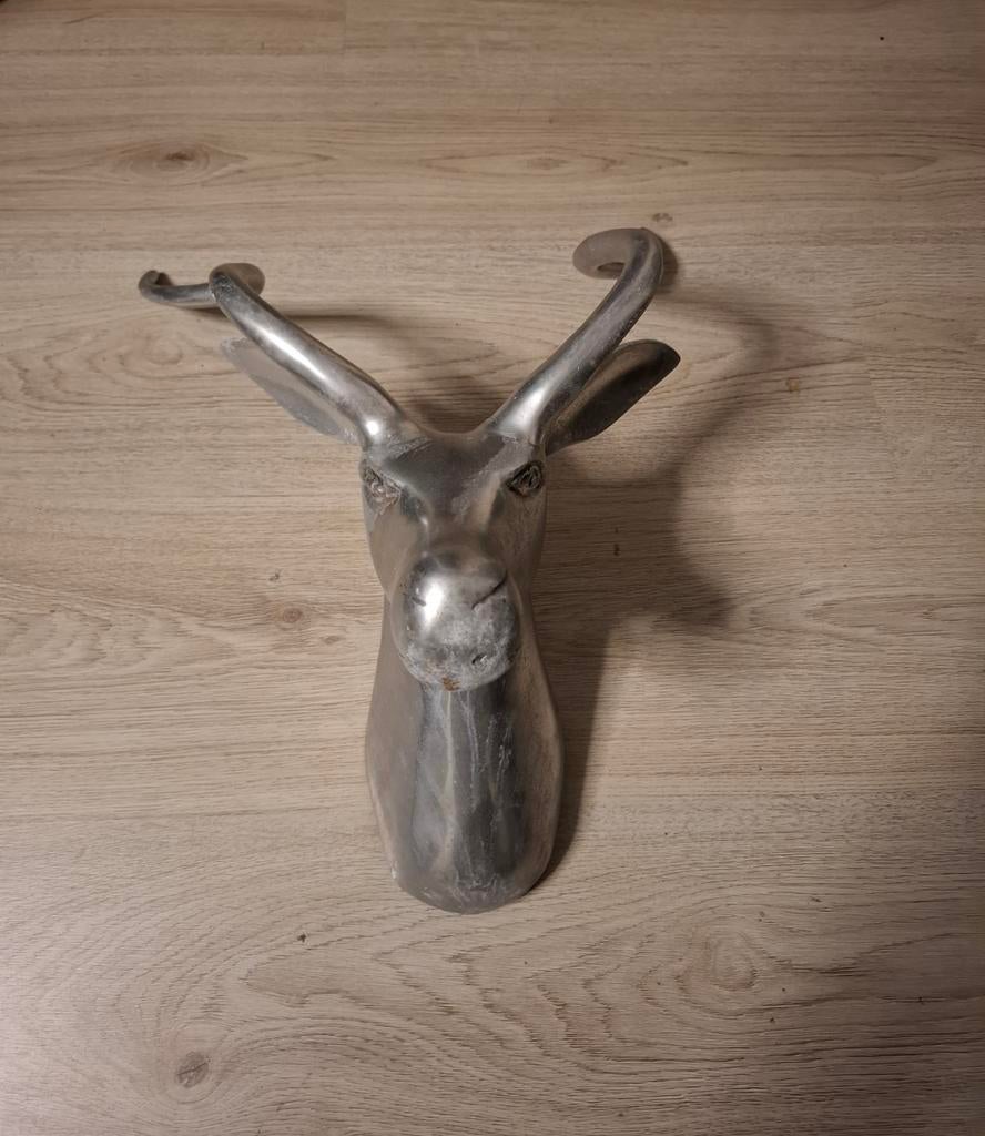 Metalen hertenkop., Ophalen, Zo goed als nieuw