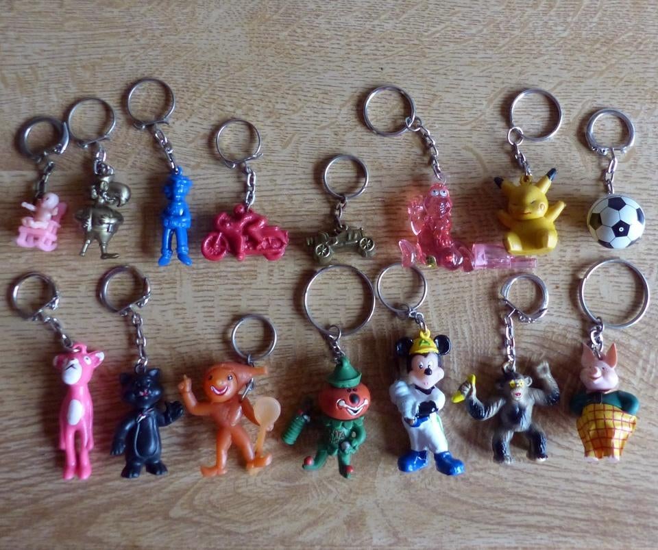 Oude sleutelhangers figuurtjes merken reclame poppetjes, Verzamelen, Sleutelhangers, Ophalen of Verzenden, Gebruikt, Knuffel of Figuurtje