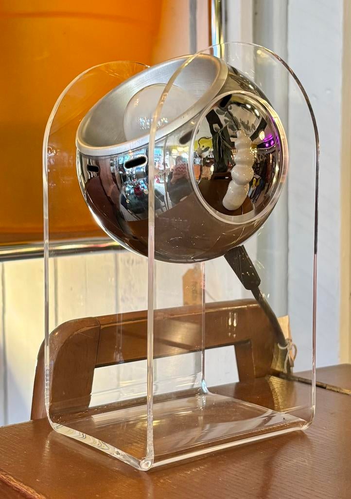 Vintage/retro Space Age tafellamp. Insta Sensoretta, Ophalen, Zo goed als nieuw, Metaal, Minder dan 50 cm
