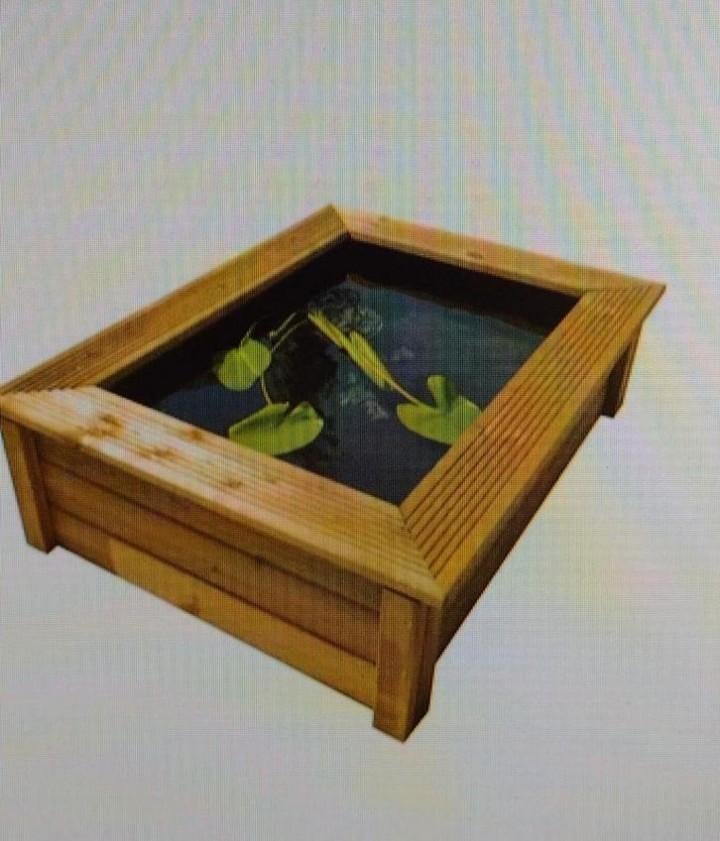 Houten Vijverbak / Plantenbak / zandbak.  Ubbink Quadro 6, Ophalen, Gebruikt