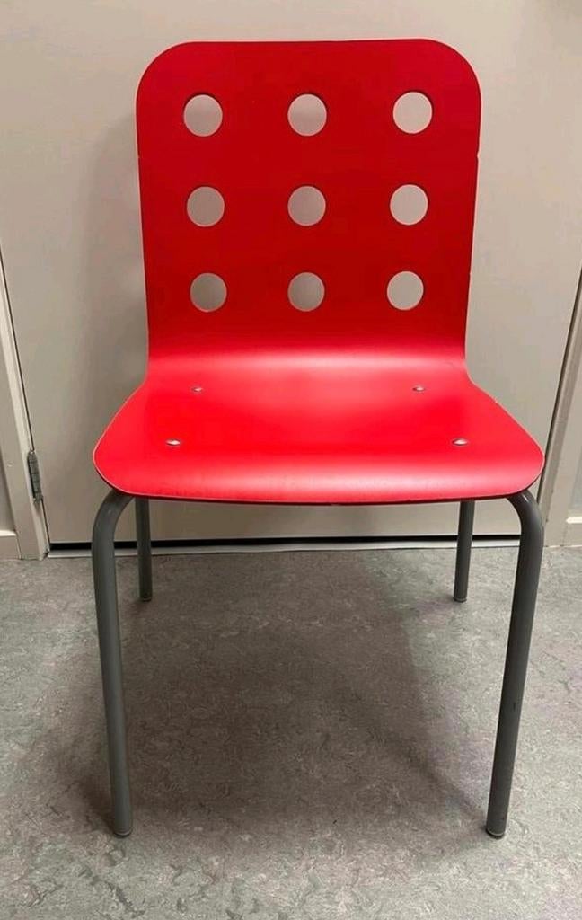 Ikea Jules Stoel - Rood 2x, Kinderen en Baby's, Kinderkamer | Tafels en Stoelen, Ophalen, Gebruikt, Stoel(en)