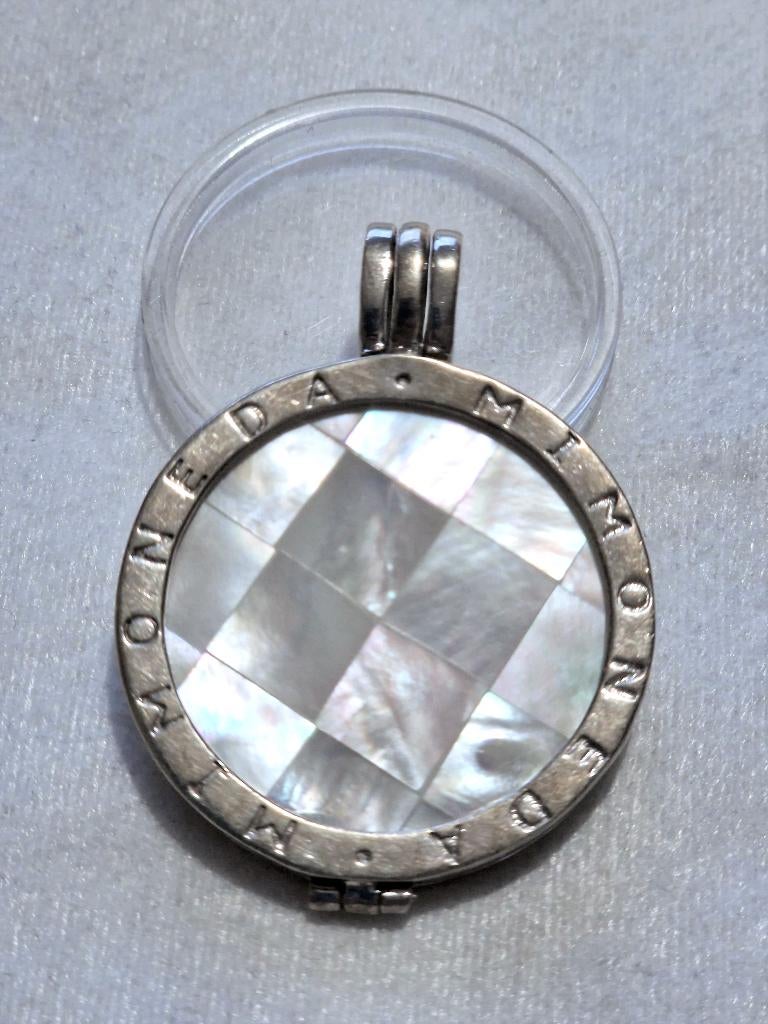 MI MONEDA zilveren (925) MAAT L hanger / pendant + 1 munt, Sieraden, Tassen en Uiterlijk, Kettinghangers, Ophalen, Zo goed als nieuw