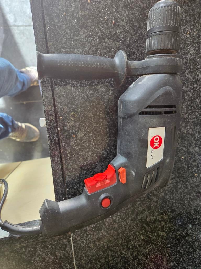 OK Klopboormachine KB-710 (Aldi), Boormachine, Ophalen of Verzenden, Variabele snelheid, Gebruikt