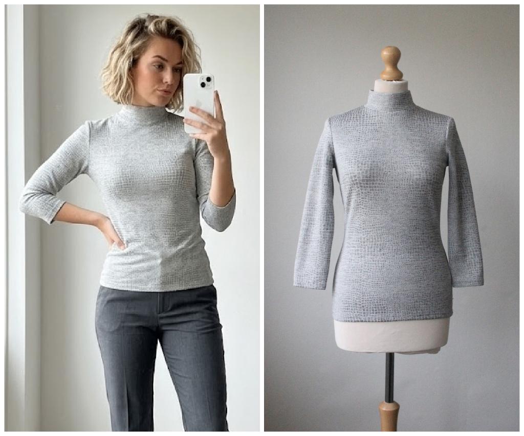 Vanilia - NIEUW - prachtige top - zilver grijs - maat XS, Kleding | Dames, Tops, Verzenden, Vanilia, Nieuw, Lange mouw