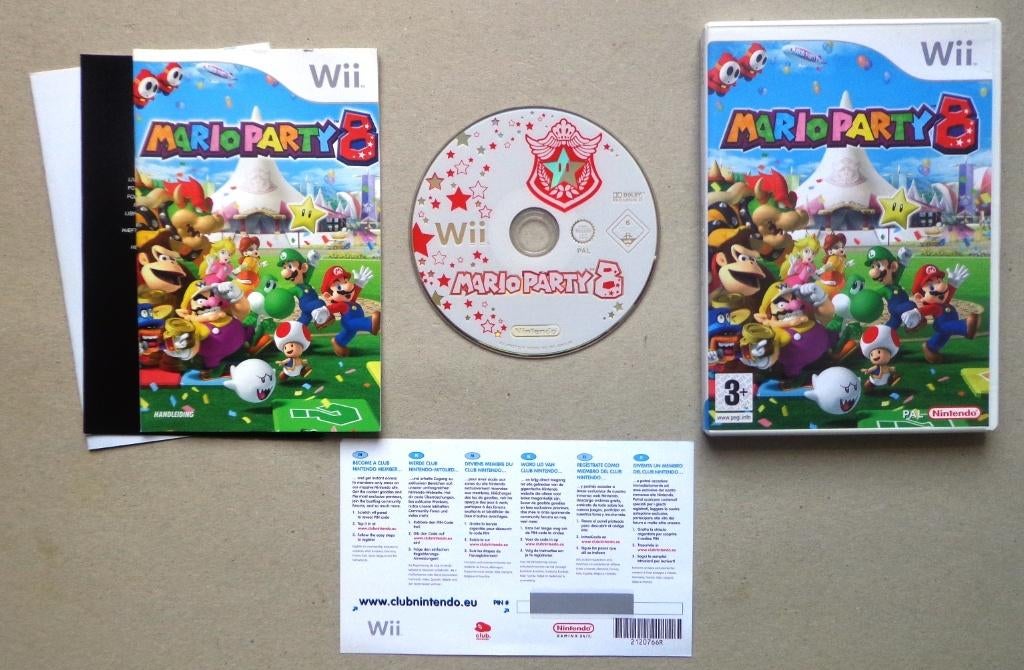 Mario Party 8 + VIP kaart voor de Nintendo Wii Compleet, 3 spelers of meer, Ophalen of Verzenden, Zo goed als nieuw, Vanaf 3 jaar