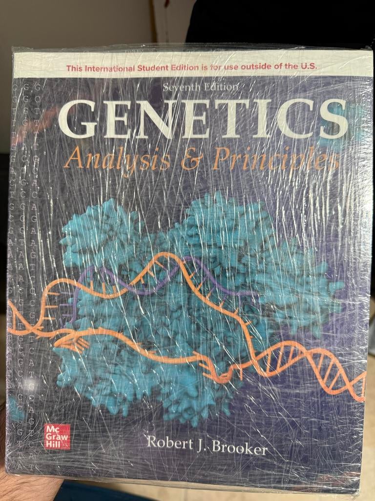 Genetics Analysis & Principles 7th Ed. Robert J. Brooker, Boeken, Ophalen of Verzenden, Beta, Zo goed als nieuw, WO