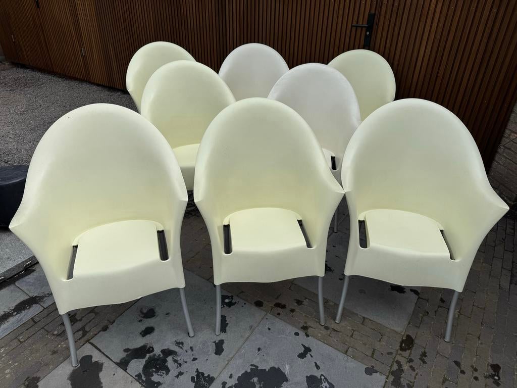 8 Lord Yo stoelen van Philippe Starck, Huis en Inrichting, Stoelen, Ophalen, Gebruikt, Overige kleuren, Vijf, Zes of meer stoelen
