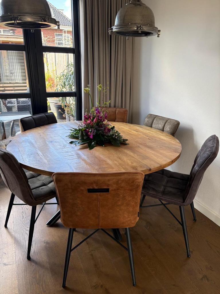 Complete eetkamerset, Ophalen, Overige materialen, Gebruikt, Rond