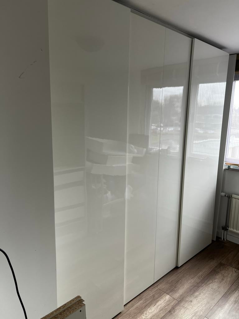 Ikea Pax Schuifdeuren - Hoogglans Wit, Ophalen, Kunststof, 200 cm of meer, Zo goed als nieuw