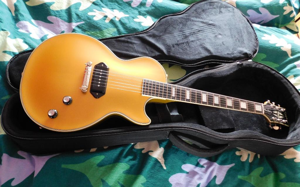 Epiphone; Jared James Nichols Gold Glory met silent P-90, Ophalen of Verzenden, Zo goed als nieuw, Solid body, Epiphone
