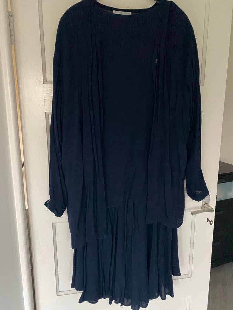 3 delig dames pak mt 44 blauw, Kleding | Dames, Gelegenheidskleding, Zo goed als nieuw, Overige typen, Maat 42/44 (L), Blauw, Ophalen of Verzenden