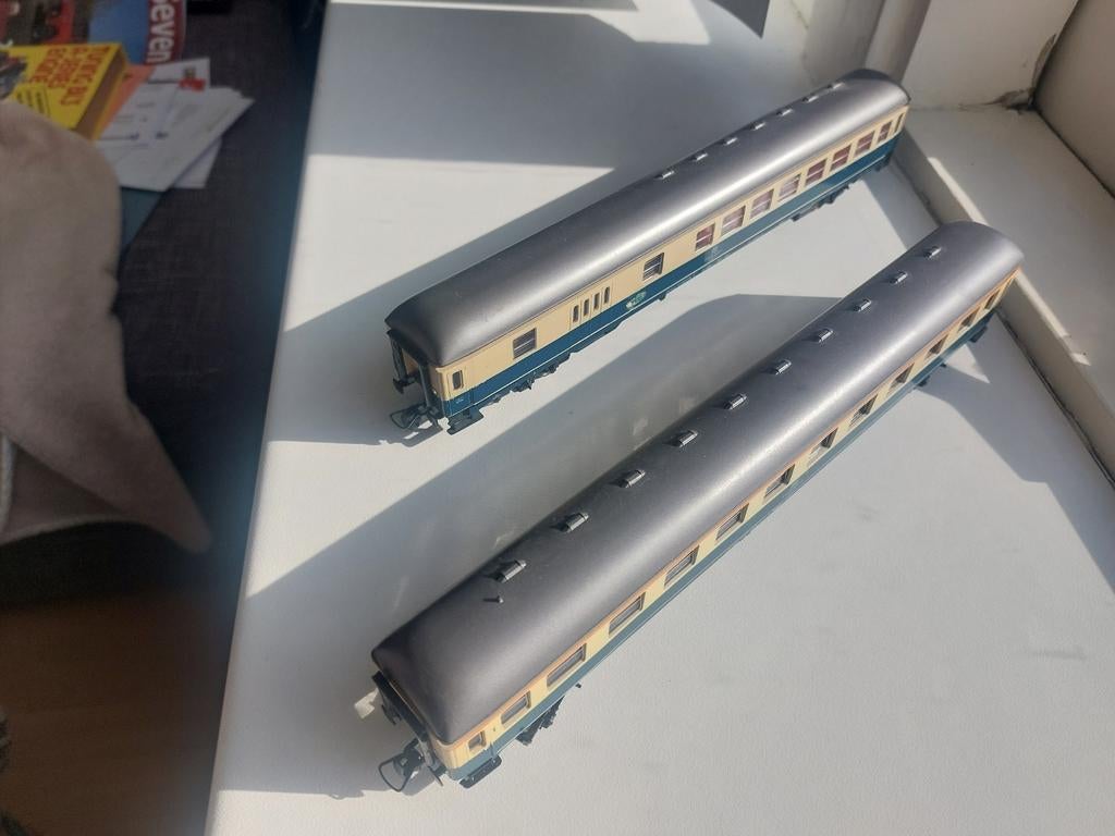 DB rijtuigen, Oceaangroen/beige, ROCO 4256 & 4258, Ophalen of Verzenden, Douche