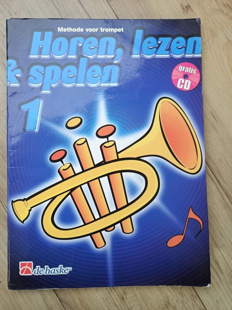 Horen, Lezen & Spelen Trompet Boekje Deel 1 + CD, Ophalen of Verzenden, Gebruikt, Les of Cursus, Trompet