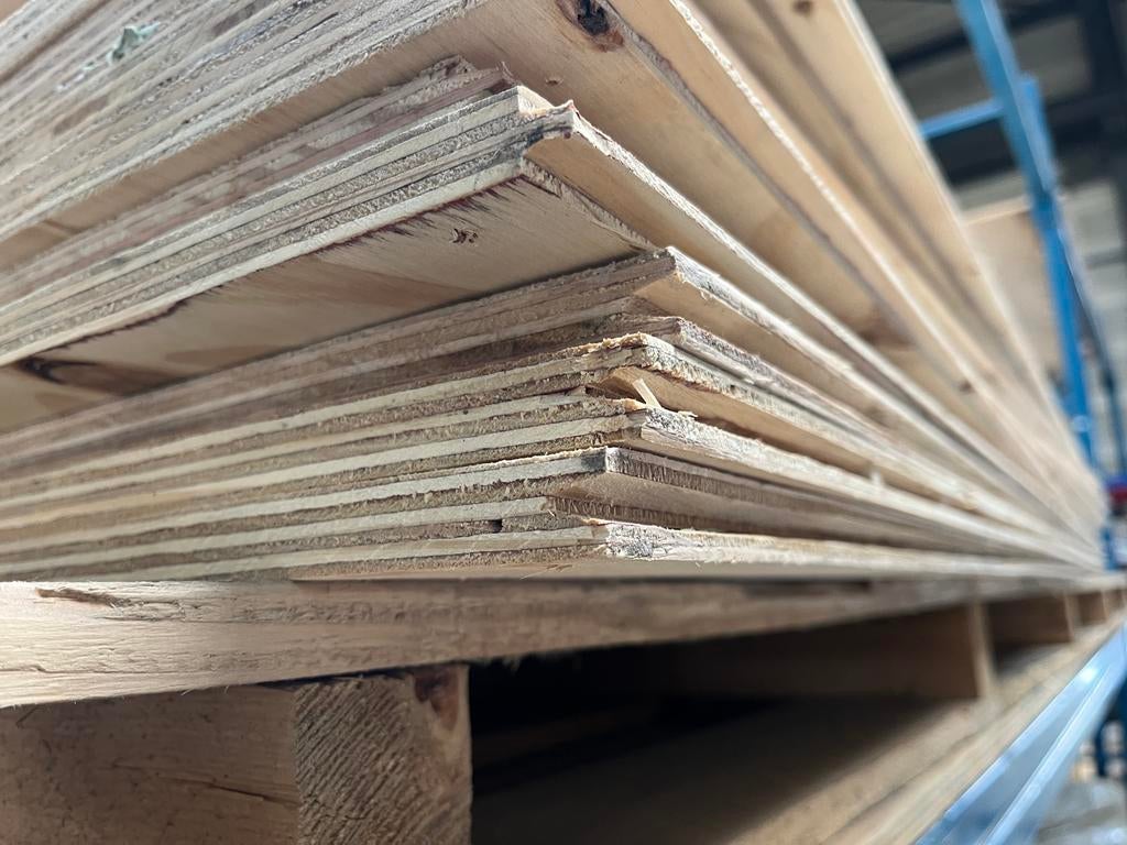 Underlayment platen met groef 244x122 18 mm, Ophalen, Nieuw, Hout, Minder dan 20 mm