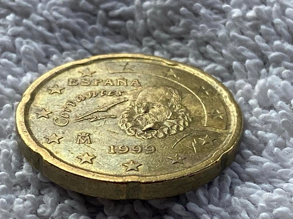 20 cent spanje Cervuntes 1999 zeldzaam, Postzegels en Munten, Munten | Europa | Euromunten, Ophalen of Verzenden, Spanje, 20 cent