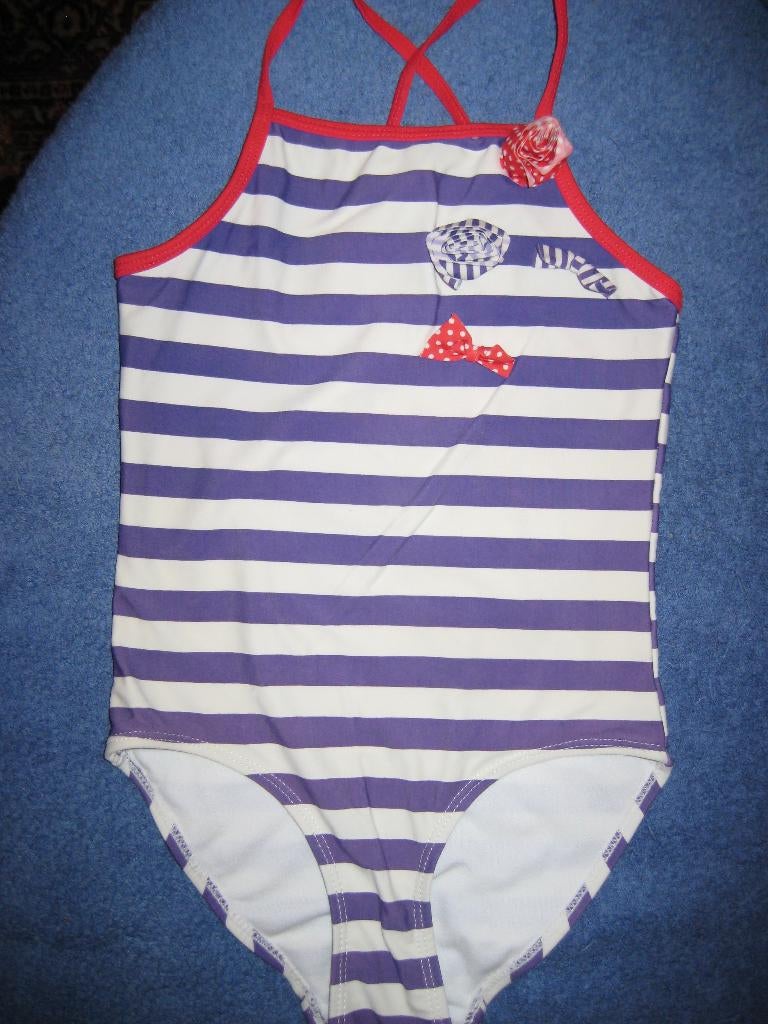 Gestreepde badpak, 110/116, Kinderen en Baby's, Ophalen of Verzenden, Zo goed als nieuw, Meisje, Sport- of Zwemkleding