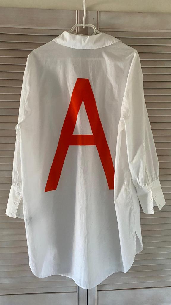 Alix the label lange witte blouse, Ophalen, Zo goed als nieuw, Maat 38/40 (M), Wit