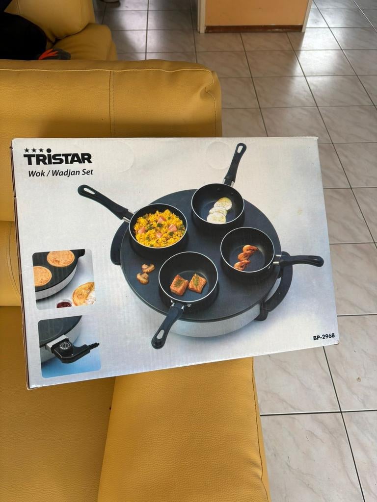 Tristar wok / wadjan set BP-2968 – elektrische wok / tafel k, Ophalen, 50 tot 100 cm, Zo goed als nieuw, Minder dan 100 cm