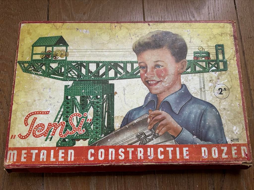 Vintage Temsi metalen constructiedoos, Ophalen of Verzenden, Gebruikt, Bouwen