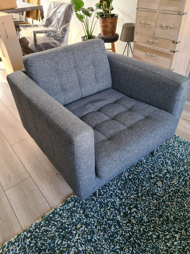Landskrona IKEA stoel/fauteuil. Kleur grijs. In goede staat., Huis en Inrichting, Banken | Sofa's en Chaises Longues, Ophalen