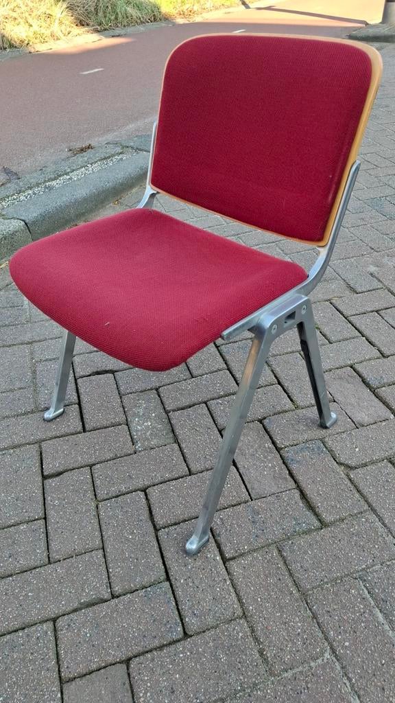 76 castelli vintage design stoelen stapelbaar partij dsc!, Ophalen of Verzenden, Gebruikt, Stof, Vijf, Zes of meer stoelen