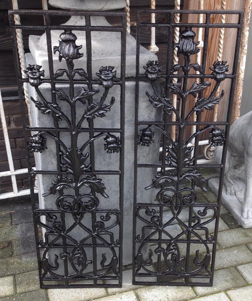 Deurrooster gietijzer blad 30.3/96 in twee kleuren., Ophalen of Verzenden