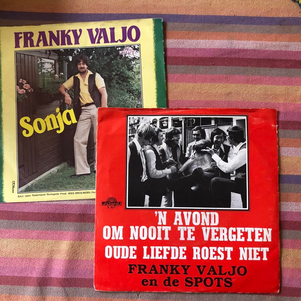 Franky Valjo , 2 singles vinyl, Cd's en Dvd's, Vinyl | Nederlandstalig, Ophalen of Verzenden, Gebruikt, Overige formaten, Levenslied of Smartlap