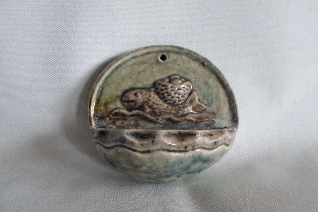 Terraco Beesel Draak Wijwater Bakje, Antiek en Kunst, Ophalen of Verzenden