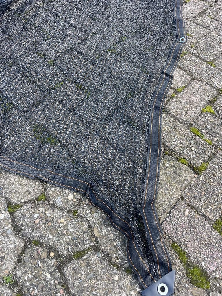 Schaduwnet, schaduwdoek, windbreker 7x12 mtr,, Ophalen