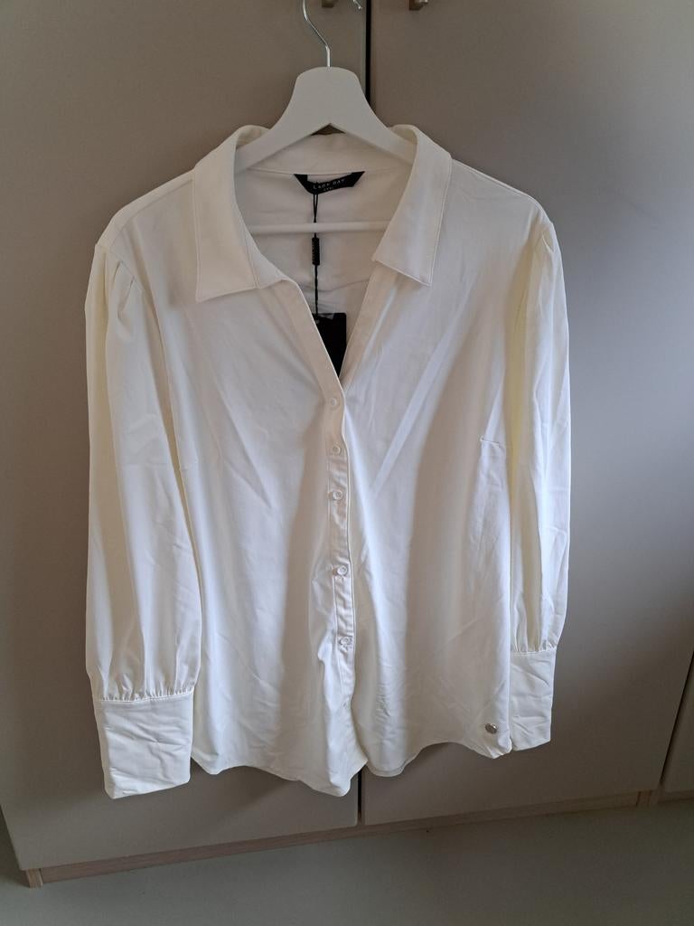 Nieuwe met kaartje Lady Day travelstof blouse maat XXXL, Lady Day, Wit, Maat 46/48 (XL) of groter, Nieuw