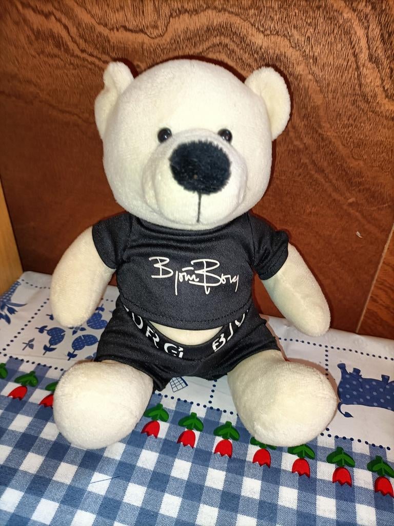 Björn Borg beer knuffel met zwart ondergoed 23 cm, Ophalen of Verzenden, Zo goed als nieuw