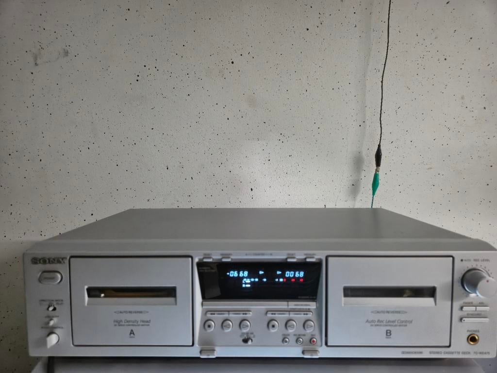Sony TC-WE475 dubbel casettedeck als nieuw, Audio, Tv en Foto, Cassettedecks, Dubbel, Sony, Auto-reverse, Tiptoetsen, High speed dubbing