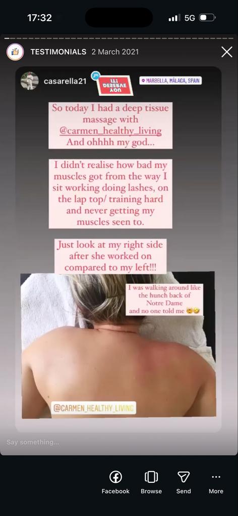 Carmen Massage Therapist, Ontspanningsmassage