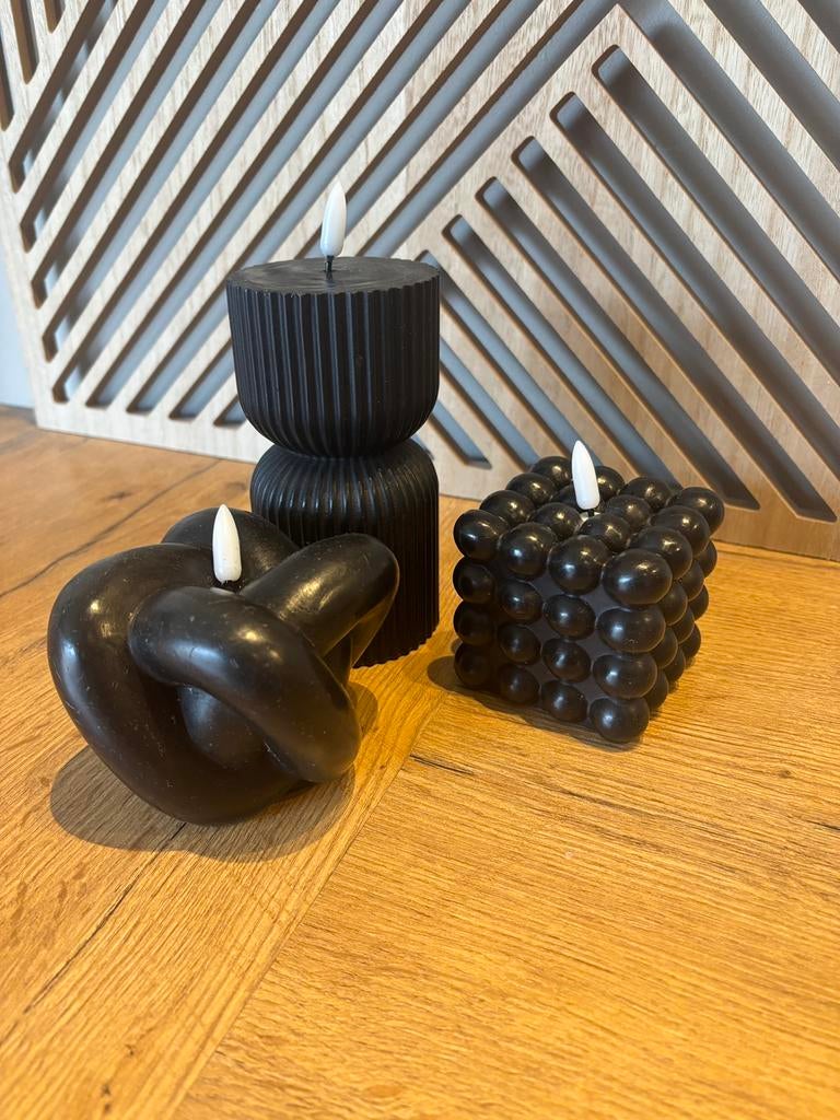 Junofires kaarsen, Overige materialen, Zwart, Ophalen of Verzenden, Zo goed als nieuw