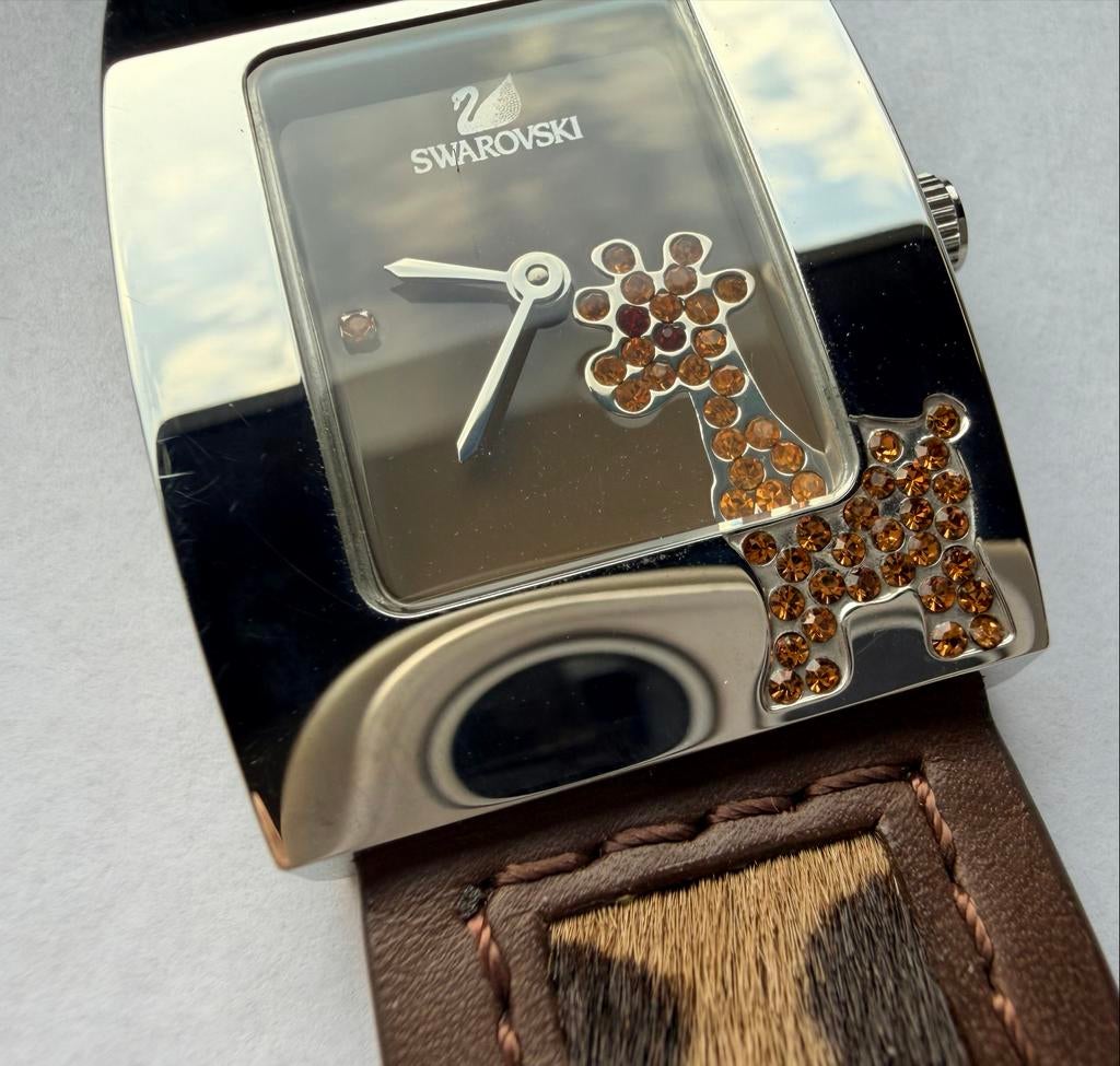 Unieke Swarovski Horloge Giraffe Design - Nieuw & Origineel, Verzamelen, Ophalen of Verzenden, Nieuw