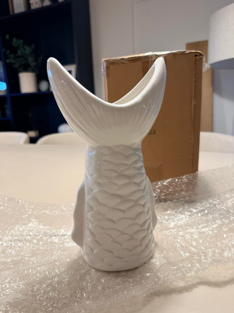 Vaas Vissenstaart - nieuw!, Overige kleuren, Nieuw, Ophalen of Verzenden, Glas