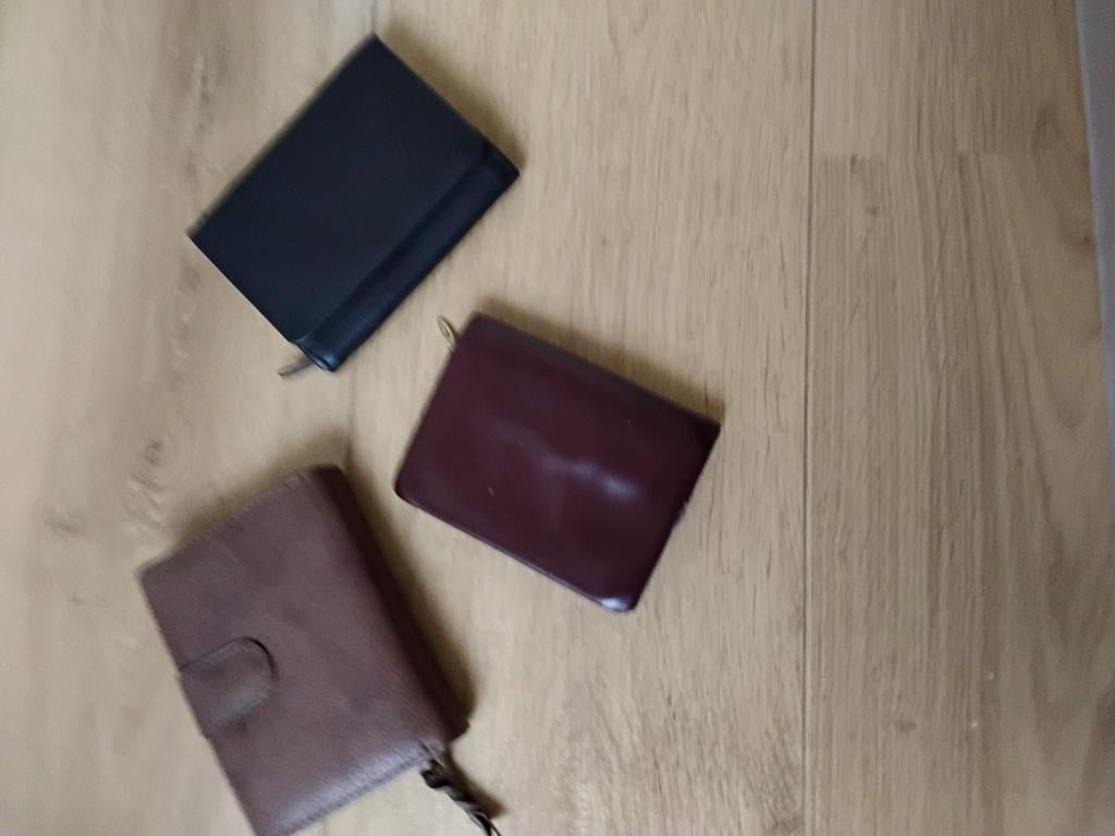 3 mooie leren portemonnees, Sieraden, Tassen en Uiterlijk, Portemonnees, Ophalen of Verzenden, Bruin