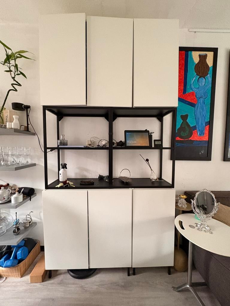 IKEA ENHET Opbergcombinatie - Antraciet/Wit, Ophalen, Gebruikt