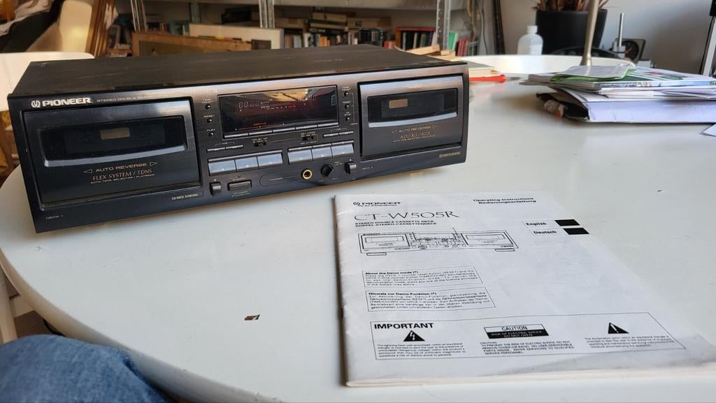 Pioneer CT-w505r dubbel cassette deck, Ophalen, Dubbel, Overige merken, Tiptoetsen