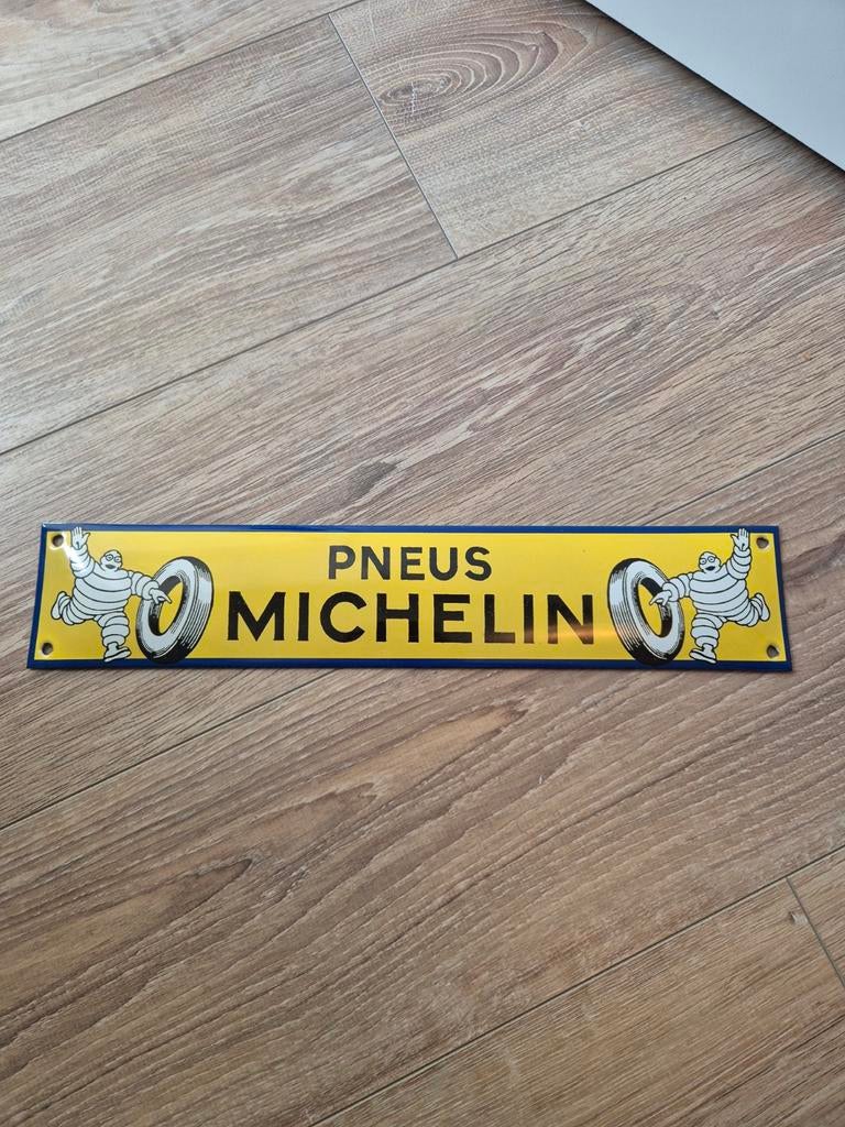 Michelin emaille reclamebord, Verzamelen, Ophalen of Verzenden, Zo goed als nieuw, Reclamebord