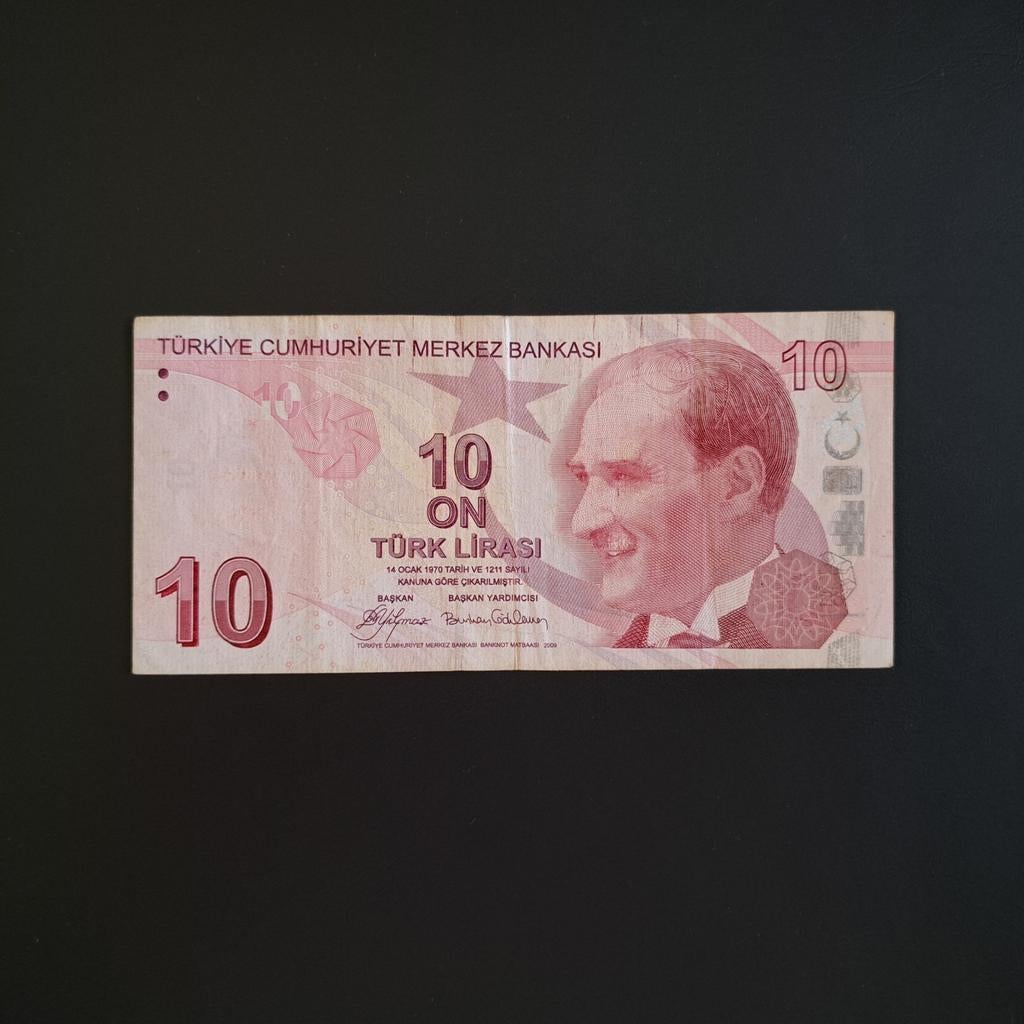 10 lira Turkije #005, Verzenden, Overige landen, Los biljet