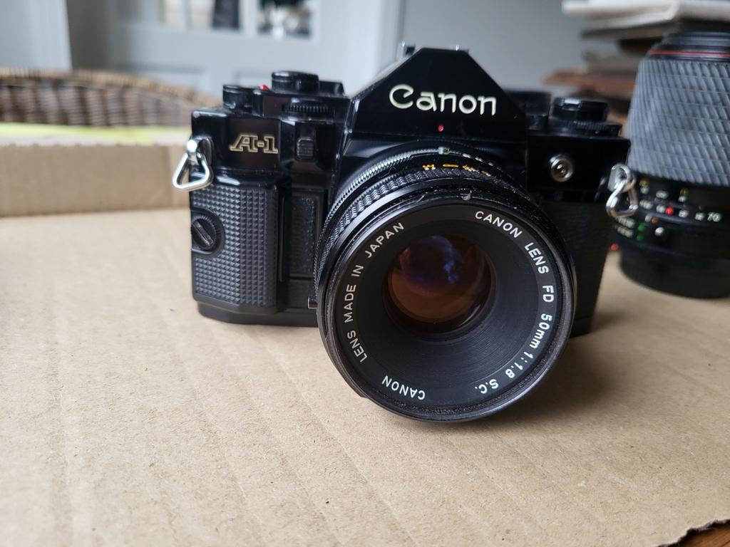 CANON A-1 met extra lenzen, Ophalen of Verzenden, Compact, Canon