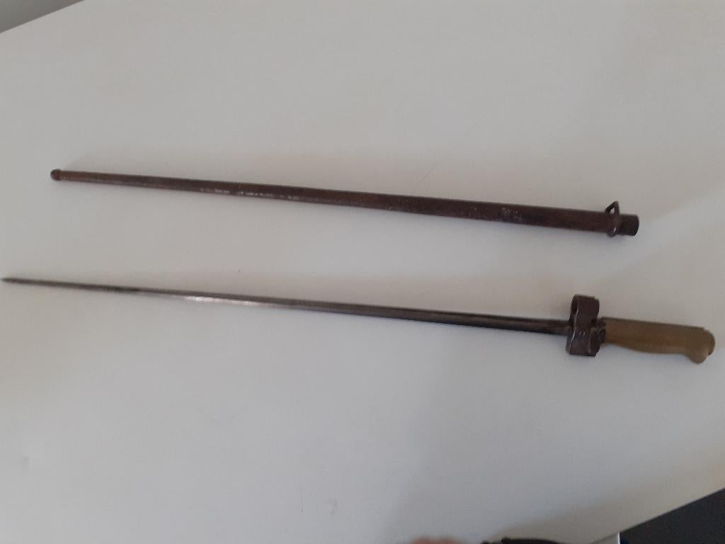 bajonet Frans ëpee baïonette modéle 1886. WW1, Verzamelen, Ophalen of Verzenden, Landmacht, Overige gebieden, Mes of Dolk