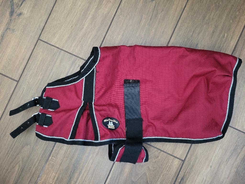 Veulendeken nieuw, MHS, maat M mini veulen - 65cm, Dieren en Toebehoren, Shetlander/Mini, Overige merken, Rood, Nieuw