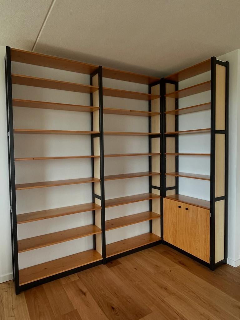 Lundia wandkast/stellingkast 30x248cm met planken, Overige houtsoorten, Met plank(en), Gebruikt, 200 cm of meer