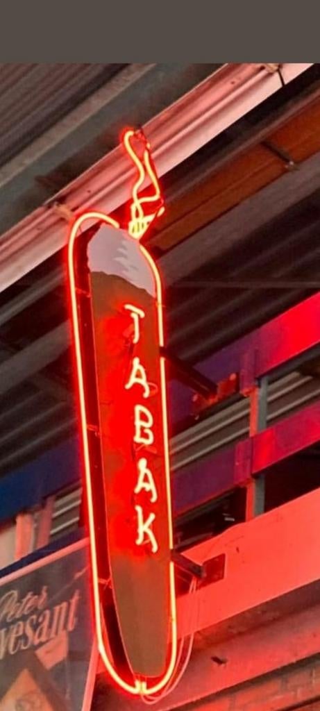 Sigaar Tabak neon Xxl Vintage, Ophalen, Gebruikt, Lichtbak of (neon) lamp