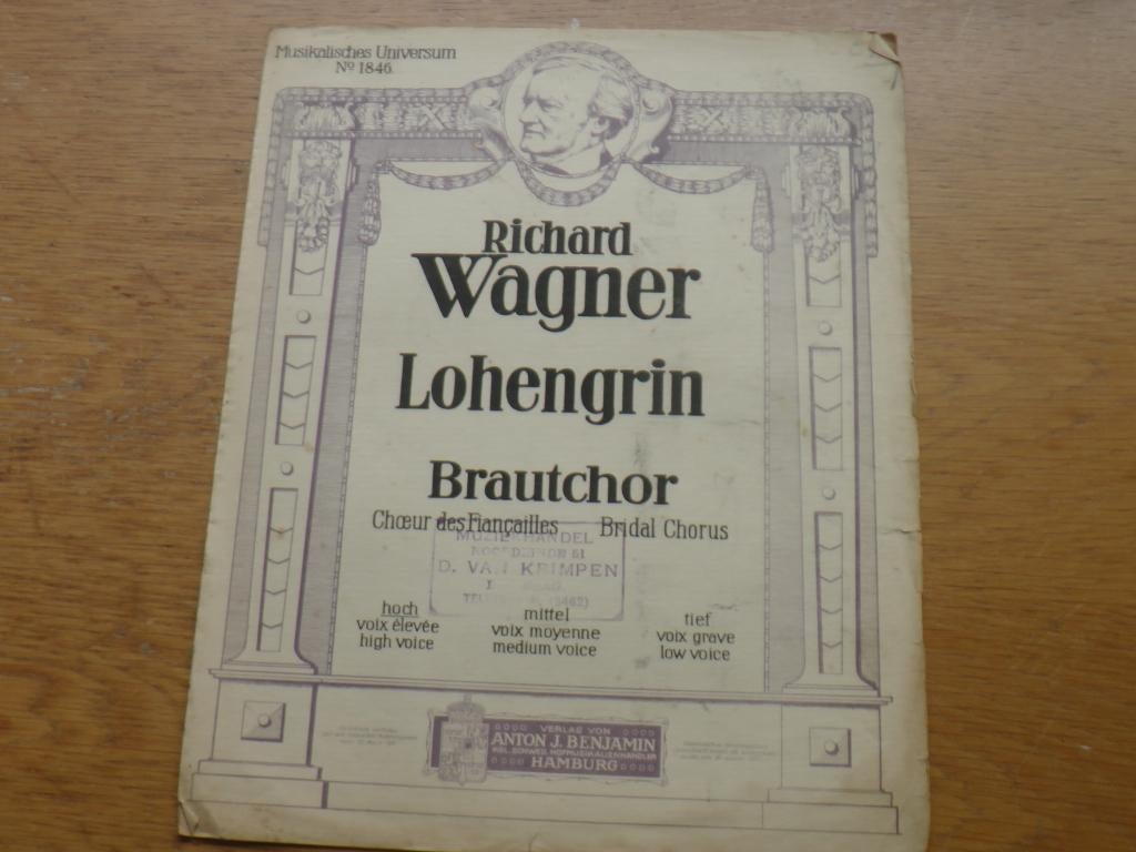 Wagner - lohengrin brautchor, Ophalen of Verzenden, Gebruikt, Artiest of Componist, Populair
