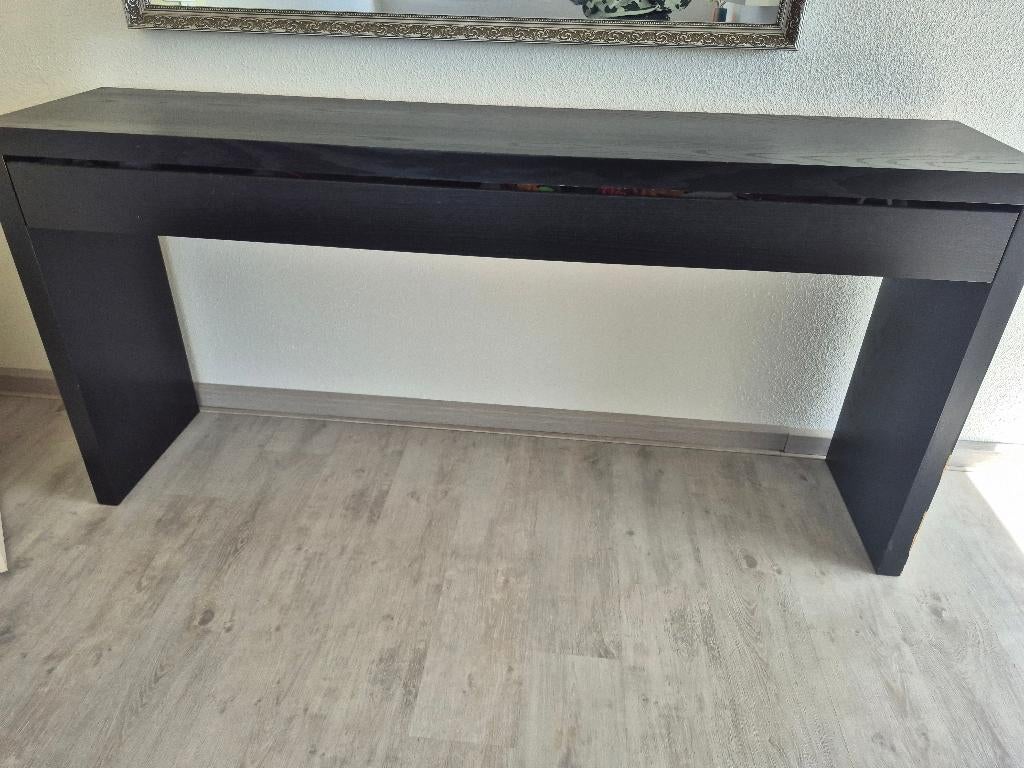 Zwarte SideTable Make-up Tafel met 4 Laden 191x43x90cm, Huis en Inrichting, Tafels | Sidetables, Ophalen, Gebruikt, 150 tot 200 cm