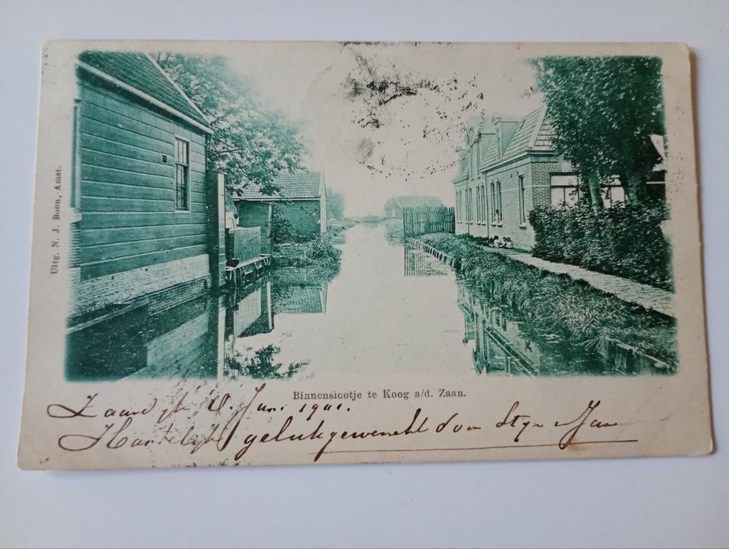 Koog aan de Zaan 1901, Ophalen of Verzenden, Voor 1920, Gelopen, Noord-Holland